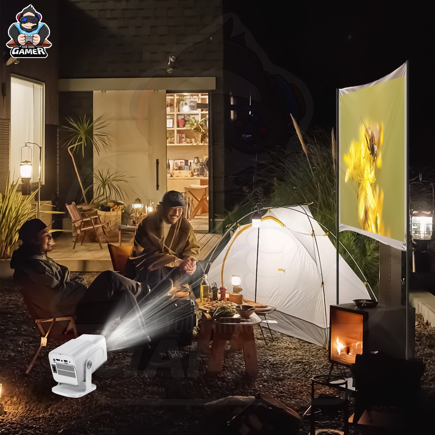 Mini Consola de Juegos Android con WiFi y Proyector HD 4K